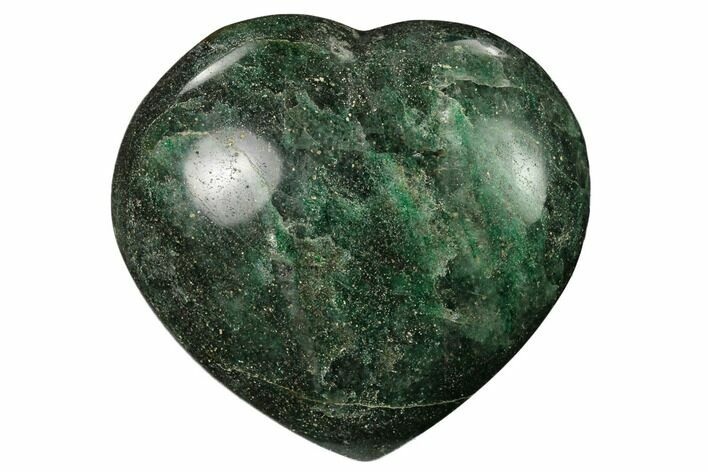 Polished Fuchsite Heart - Madagascar #167297